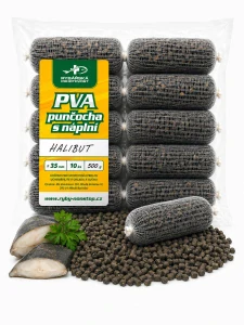 PVA punčocha s náplní Halibut 35 mm – 10 ks / 500 g