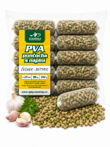 PVA punčocha s náplní Česnek butyric 35 mm – 10 ks / 500 g