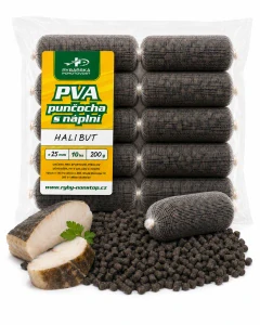 PVA punčocha s náplní Halibut 25 mm – 10 ks / 200 g
