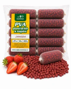 PVA punčocha s náplní Jahoda 25 mm – 10 ks / 200 g