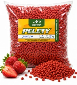 Pelety 3mm JAHODA 2kg