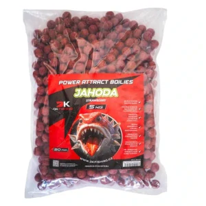 Krmné boilies Power Attract jahoda 5kg 24mm