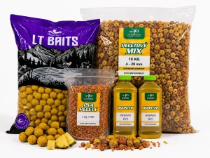 Kaprový set Ananas 24 mm – 10 kg boilies + 10 kg pelet