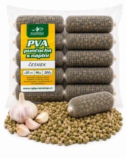 PVA punčocha s náplní Česnek 25 mm – 10 ks / 200 g